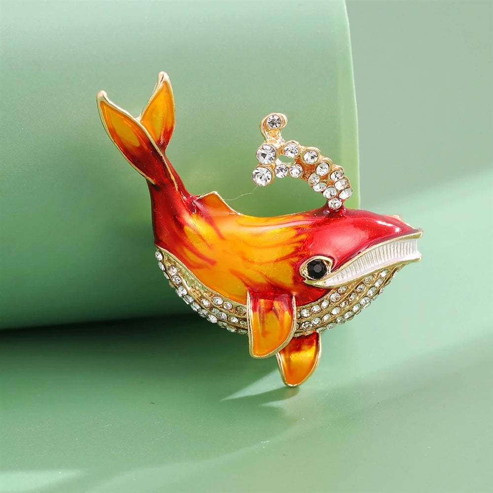 Fashion Sweet Fish Trendy Animals Brooches for Girls Elegant Pins Jewelry for Women Ladies Accessories Chinese Supplier Chic