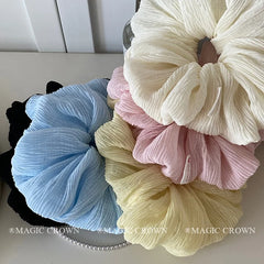 Summer Brand New Solid Color Elegant Scrunchies for Girls Fabric Minimalistic Cute Fashionable Hair Ties Women Hair Accessories