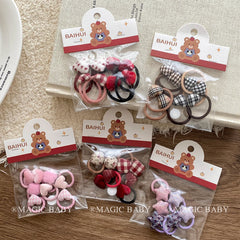 Mini Cute Star Heart Shaped Scrunchies for Baby Girls Fashion Trendy Sweet Hair Ties for Kids Children Hair Accessories in Stock