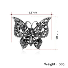 Fashion Bold Glitter Butterfly Sweet Brooches for Girls Trendy Glamorous Animals Pins Jewelry for Women Ladies Accessories
