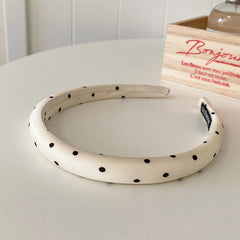 White Solid Color Polka Dot Head Bands for Baby Girls Minimalistic Hair Bands for Kids Children Hair Accessories in Stock