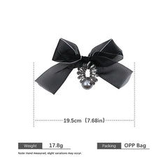 Brand New Women's Elegant Hair Ties High Elastic Fashionable Scrunchies Bowknot Solid Color Hair Accessories for Ladies
