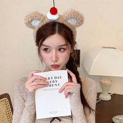 Hot Sale Cherry Fruits Solid Color Downy Headbands Sweet Cute Wholesale New Design in Stock Hairbands Accessories for Women