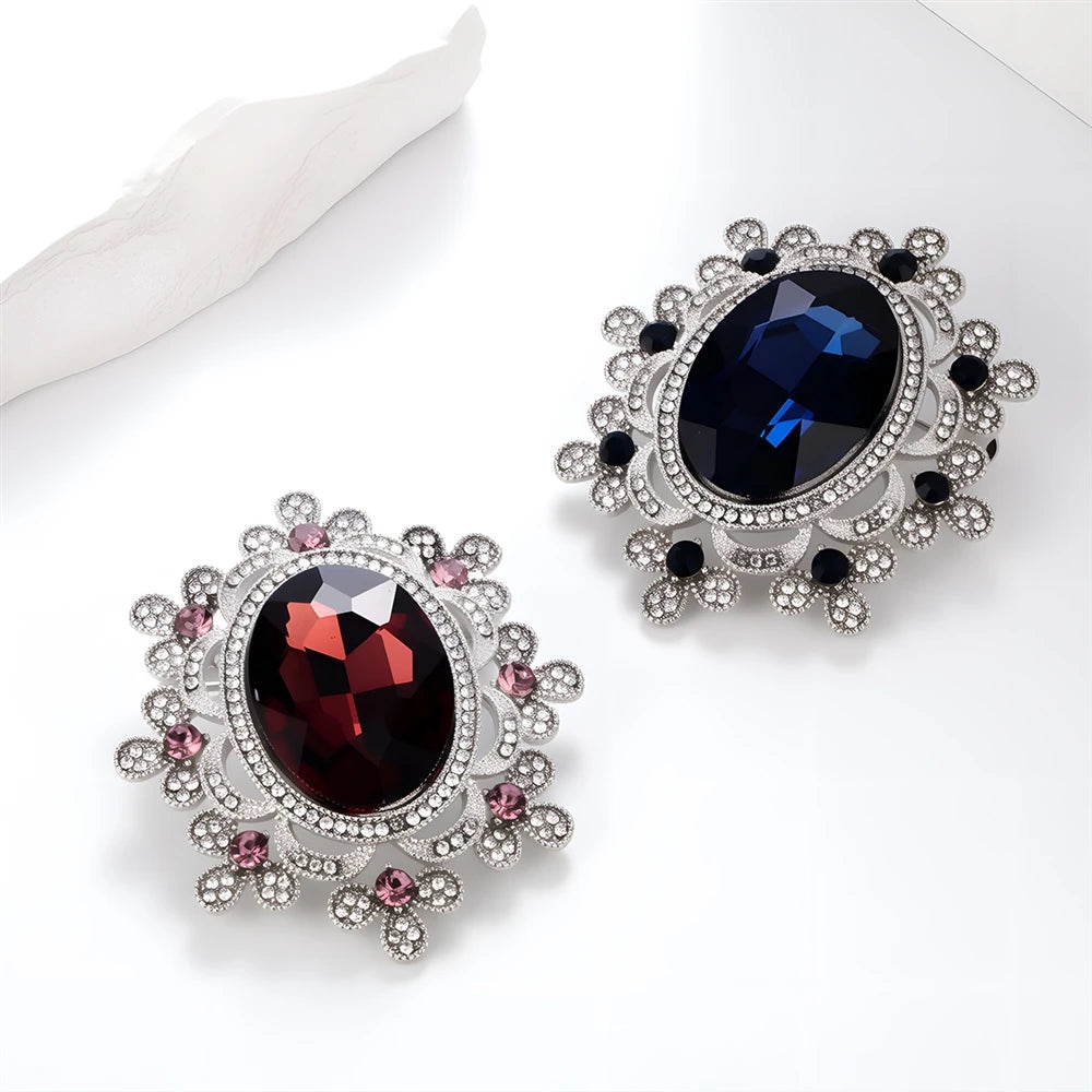 Fashion Luxury Rhinestone Glitter Sparking Brooches for Girls Sweet Vintage Retro Pins Jewelry Accessories Wholesale Hot Sale