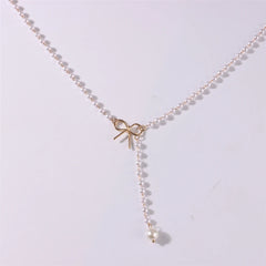 Fashion French Style Imitation Pearl Simple Necklaces for Girls Elegant Trendy Glamorous Jewellry for Women Ladies Accessories