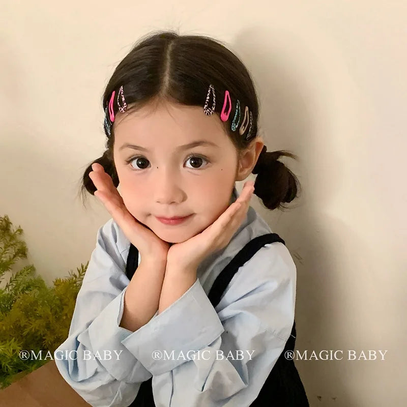 Simple Minimalistic Classic Dot Leopard Print Hair Clips for Baby Girls Cute Sweet Snap Clips for Kids Children Hair Accessories