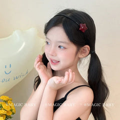 Fashion Solid Color Star Head Band for Baby Girls Sweet Cute Elegant Graceful Hair Band for Kids Hair Accessories in Stock