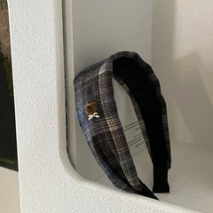 Fashion Trendy Plaid Head Band for Girls Elegent Simple Vintage Hair Band for Women Ladies Hair Accessories Female in Stock