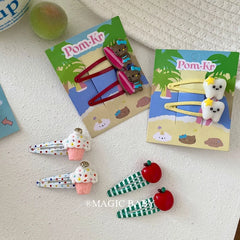 2025 Hot Sale Kids Cartoon Multicolor Snap Clips Fashion Cute New Design Bulk in Stock Hairpins Accessories for Children Daily