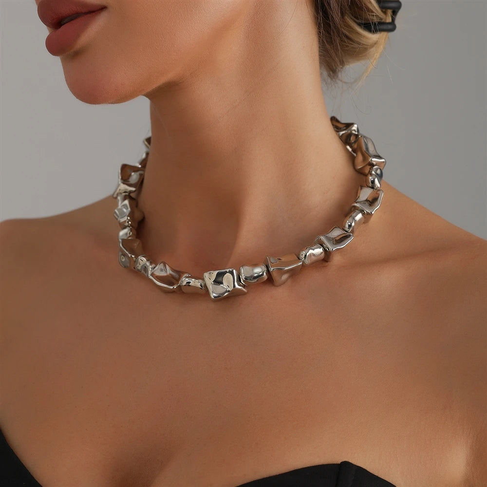 Fashion Simple Minimalistic Punk Necklaces for Girls Trendy Art Deco Jewelry for Women Ladies Accessories Chinese Supplier