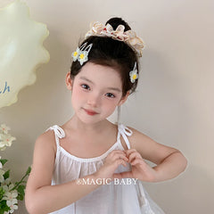 Cute Flower Cherry Scrunchies for Baby Girls Fashion Sweet Kawaii Hair Ties for Kids Children Hair Accessories in Stock Chic