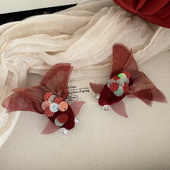 Women New Design Fish Shape Red Small Alligator Clips Fashion Chic High Quality in Store Hair Clips Accessories for Female Daily