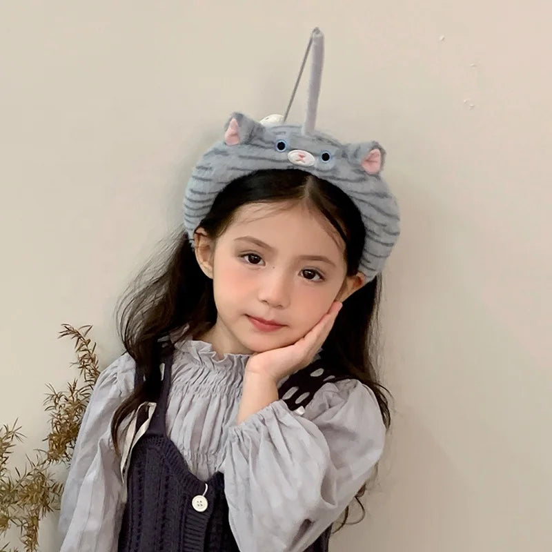 Sweet Cute Fashion Playful Hairbands for Baby Girls Kawaii Animals Cat Fish Head Band for Kids Children Hair Accessories Chic