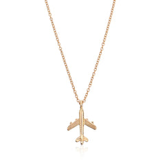 Fashion Simple Airplane Necklaces for Girls Sweet Minimalistic Charms Jewelry for Women Ladies Female Accessories Wholesale