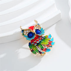 Fashion Animals Owl Colorful Glitter Sparkle Brooches for Girls Sweet Trendy Pins Jewelry for Women Ladies Accessories Wholesale