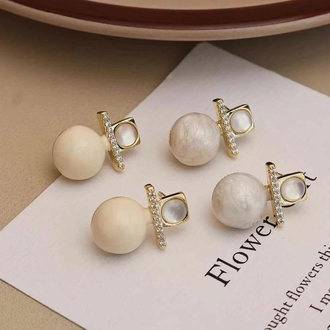 Elegant Imitation Pearl Luxury Glamorous Drop Earrings for Girls Star Sweet Art Deco Jewelry for Women Ladies Accessories