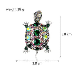 Fashion Tortoise Glitter Sparkle Trendy Brooches for Girls Sweet Glamorous Charms Pins Jewelry for Women Ladies Accessories
