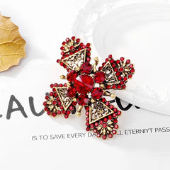 Fashion Elegant Glitter Rhinestone Brooches for Girls Sweet Vintage Retro Trendy Jewelry for Women Ladies Accessories Wholesale