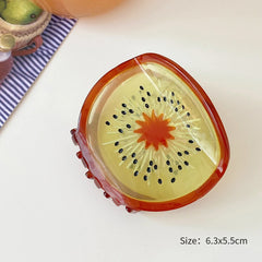 Cute Sweet Fruit Shaped Hair Claw Clips for Girls Kids Fashion Kawaii Apple Haarspange for Women Ladies Hair Accessories Acetate