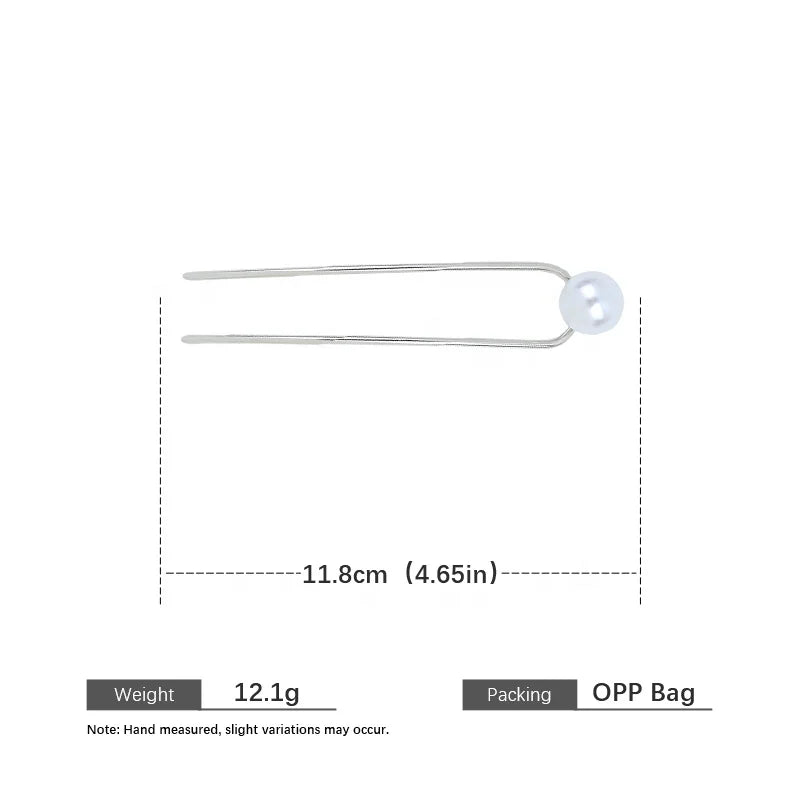 Female Hot Sale Simple Imitation Pearl Small Hair Fork Fashion Chic Elegant Customized Wholesale in Stock Causal Hair Accessory