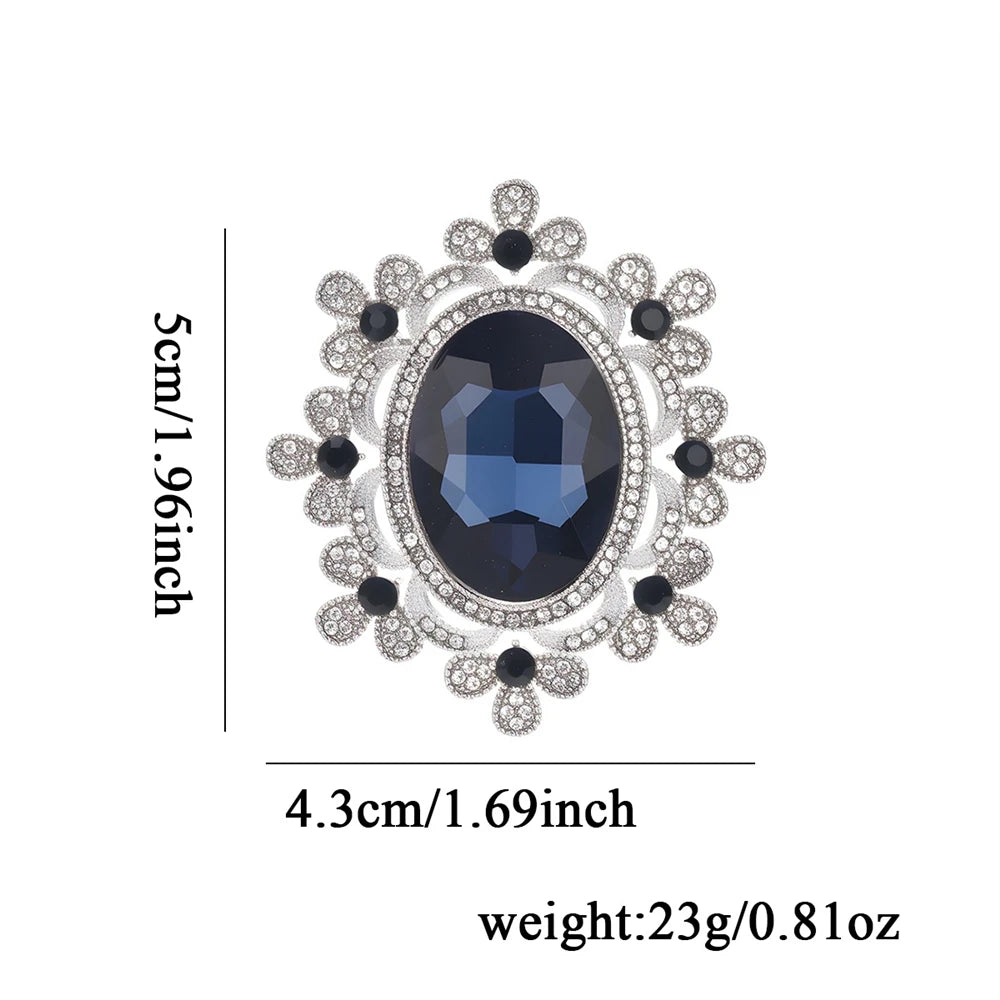 Fashion Luxury Rhinestone Glitter Sparking Brooches for Girls Sweet Vintage Retro Pins Jewelry Accessories Wholesale Hot Sale