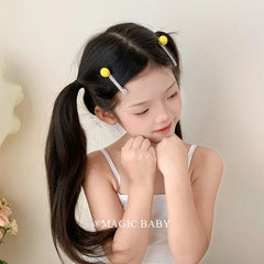 Luxurious Yellow Glitter Hair Clips for Baby Girls Alligators Kids Child Hair Accessories Alloy Rhinestone Cute Sweet Parties