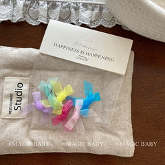 Classic Simple Solid Color Bowknot Hair Clips for Baby Girls Cute Sweet Fashion Alligators for Kids Children Hair Accessories
