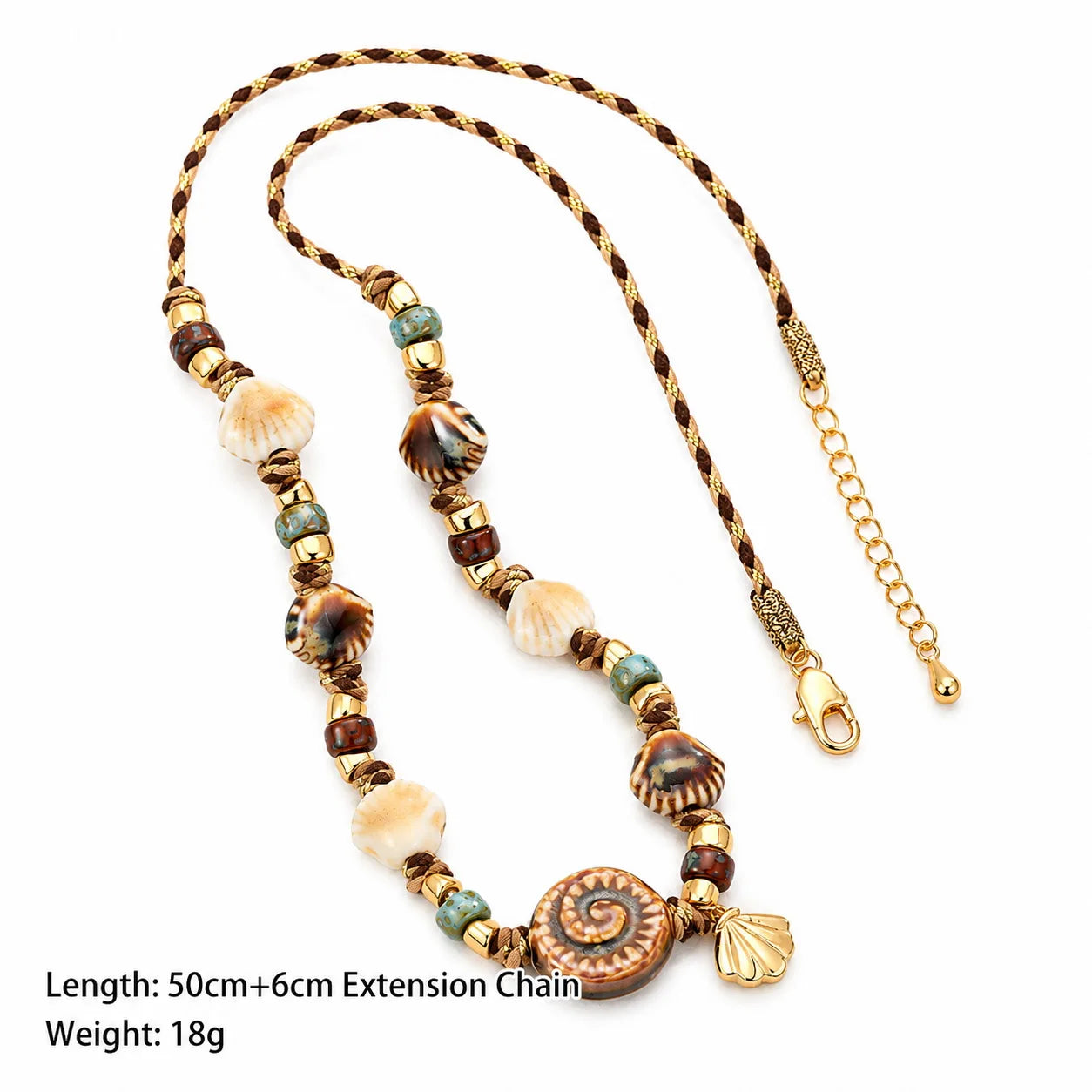 Unisex 18k Gold-plated Ceramic Braided Rope New Design Necklace Bracelet Low MOQ in Stock Fashion Jewelry Set for Causal Use