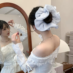 Large Popular Hair Ties Solid Color Minimalist Trendy Sweet Hair Rope for Women Creative Design Popular Scrunchy Hair Accessory