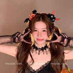 Cute Little Devil Pumpkin Ghost Hair Clip Funny Halloween Hair Accessories for Women Party Cosplay Festival Decoration Hairpins