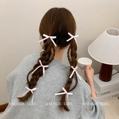 2025 Hot Sale Solid Color Bowknot Small Alligator Clips Sweet Fashion Beauty Wholesale in Stock Hairpins Accessories for Women