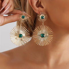 Fashion Trendy Luxury Glitter Drop Earrings for Girls Elegant Glamorous Charms Jewelry for Women Ladies Accessories Wholesale