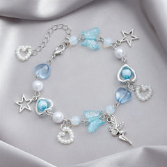 Fashion Butterfly Heart Bracelets for Girls Sweet Cute Y2K Jewellry for Women Ladies Teenager Accessories Chinese Supplier