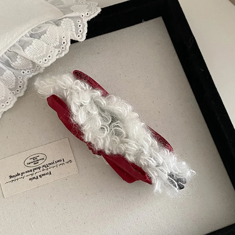 Fashion Bowknot Lace Sweet Cute Hair Clips for Girls Elegant Princess Style Banana Clips for Women Ladies Hair Accessories