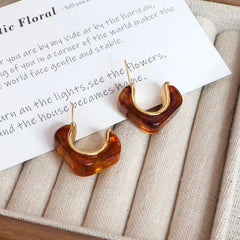Women Hot Sale Amber Small Hoop Earring Fashion Luxurious Glamorous Lightweight Bulk Jewelry Accessories for Casual Holiday Use