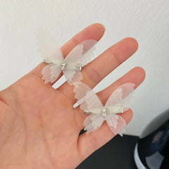 Hot Sale Women's Daily Use Elegant Butterfly Shape Hair Claws Solid Color Hair Clips Clamps with Creative Design for Parties