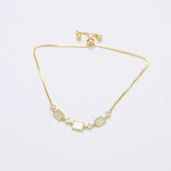 Female Yellow Slim Chain Simple Necklace Fashion Trendy Glitter Sparking Lightweight Customized Bulk Order Jewelry Accessories