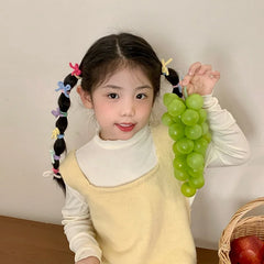 Fashion Sweet Bowknot Scrunchies for Baby Girls Cute Classic High Elastic Hair Ties for Kids Children Hair Accessories in Stock