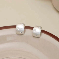 Female Rhinestone Decorative Mini Clip-on Hoop Earring Fashion Elegant Glitter Dainty Affordable Bulk Causal Jewelry Accessories