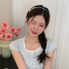 Elegant Princess Style Glitter Headband for Women Lustrous Sparkle Hair Accessories for Girls and Ladies