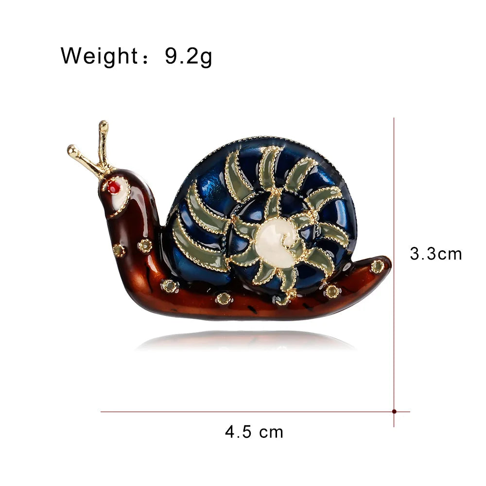 Fashionable Animals Snail Elegant Vintage Brooches for Girls Retro Luxury Pins Jewelry for Women Ladies Accessories Wholesale