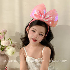Sweet Fashion Glitter Exaggerated Bowknot Headband Cute Cartoon Hair Band Accessories for Baby Girls and Kids