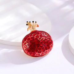 Fashion Pomegranate Fruits Sweet Brooches for Girls Stylish Elegant New Design Pins Jewelry for Women Ladies Accessories Chic