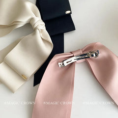Elegant Princess Bridal Style Bowknot Hair Snap Clip Alloy Material for Party Women Ladies Sweet Exaggerated Hair Accessories