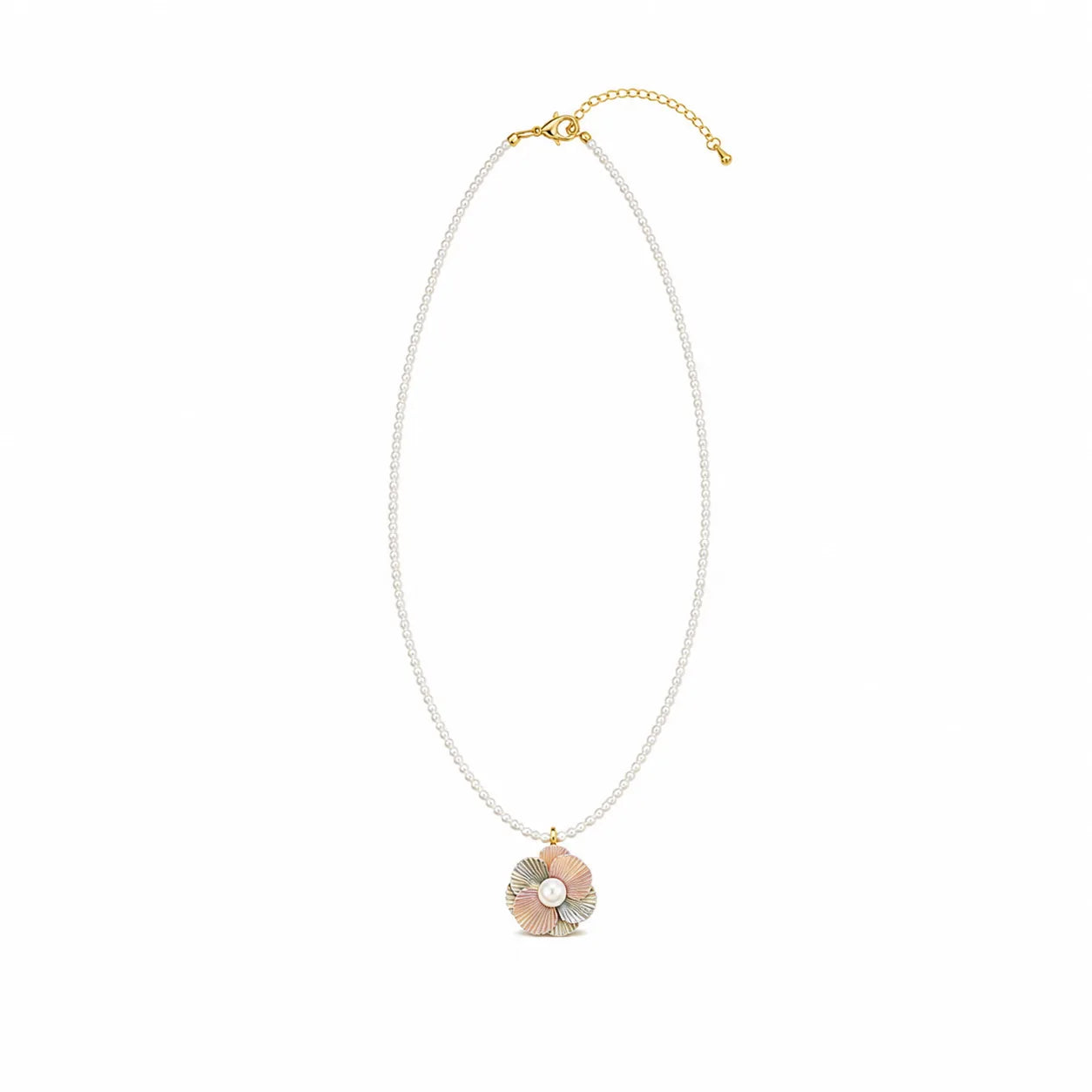Fashion S925 Silver Flower Freshwater 18K Gold Plated Jewelry Sets for Girls Sweet Earrings Necklaces for Women Ladies Bulk