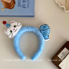 Fashion Cute Animals Cartoon Cat Puppy Head Band for Baby Girls Elegant Kawaii Fish Hair Band for Kids Child Hair Accessories