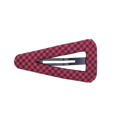 Vintage Plaid French Style Hair Clips for Girls Fashion Trendy Stylish Simple Snap Clips for Women Ladies Hair Accessories