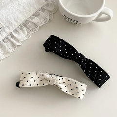 Fashion Polka Dot Bowknot Elegant Hair Clips for Girls Sweet Chic Banana Clips for Women Ladies Hair Accessories in Stock