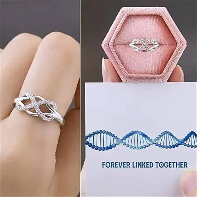 Fashion Figure-eight Rings Line Crossed Inverted with Cubic Zirconia Ring Women Hollowed-out Design Accessory Jewelry Wholesale