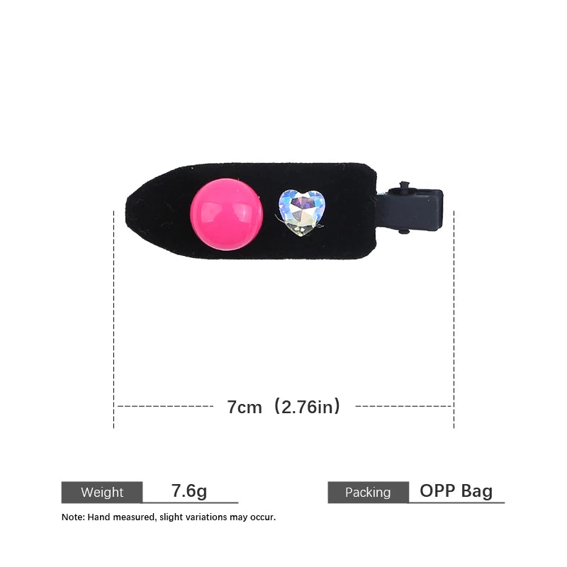 Fashion Heart Shaped Glitter Hair Clips for Girls Sweet Elegant Alligator for Women Ladies Hair  Accessories Chinese Supplier